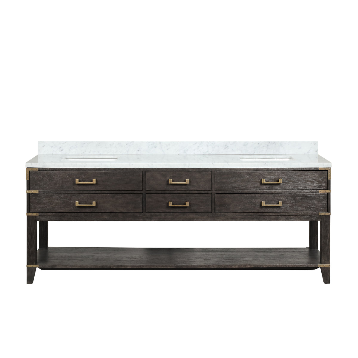 Lexora Norwalk 84 in. Brown Oak Double Sink Bath Vanity