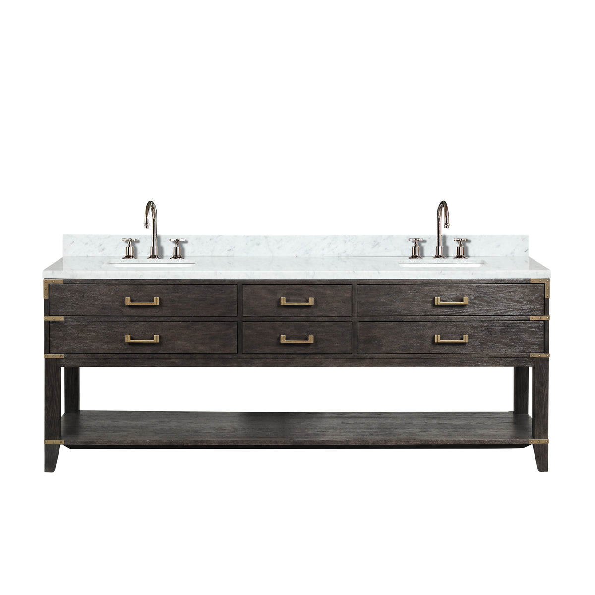 Lexora Norwalk 84 in. Brown Oak Double Sink Bath Vanity