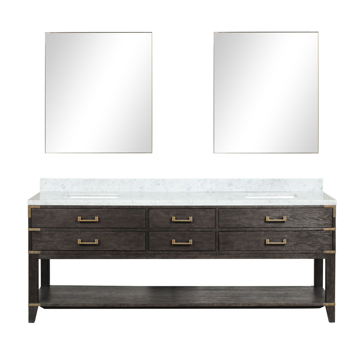 Lexora Norwalk 84 in. Brown Oak Double Sink Bath Vanity