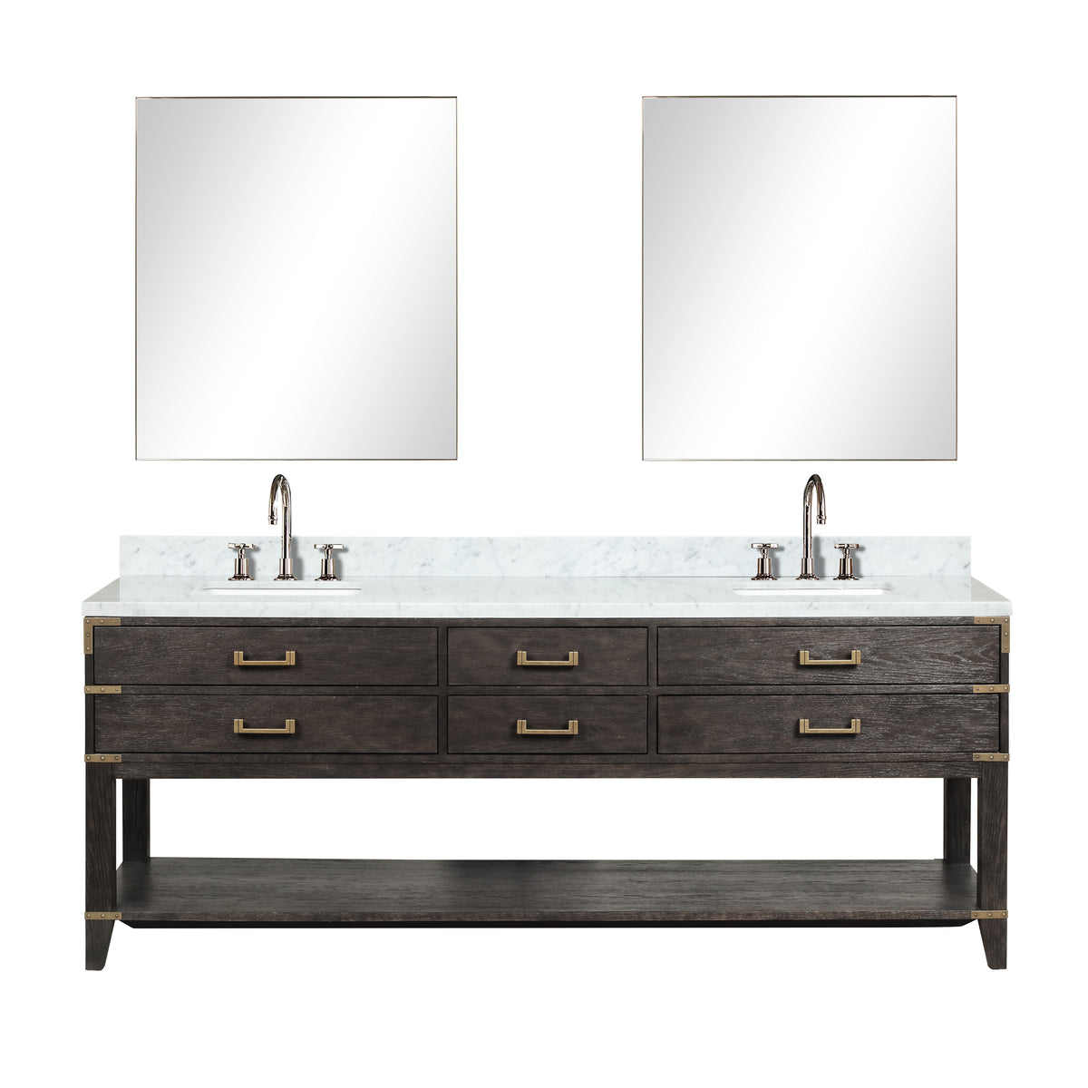 Lexora Norwalk 84 in. Brown Oak Double Sink Bath Vanity