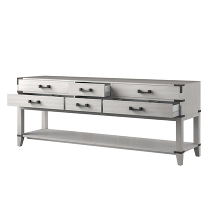 Lexora Norwalk 84 in. White Oak Double Sink Bath Vanity