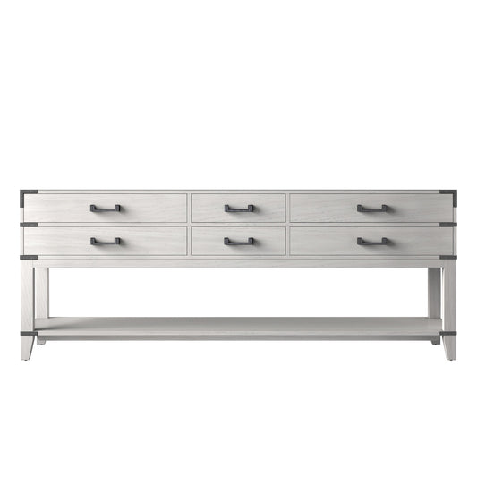 Lexora Norwalk 84 in. White Oak Double Sink Bath Vanity