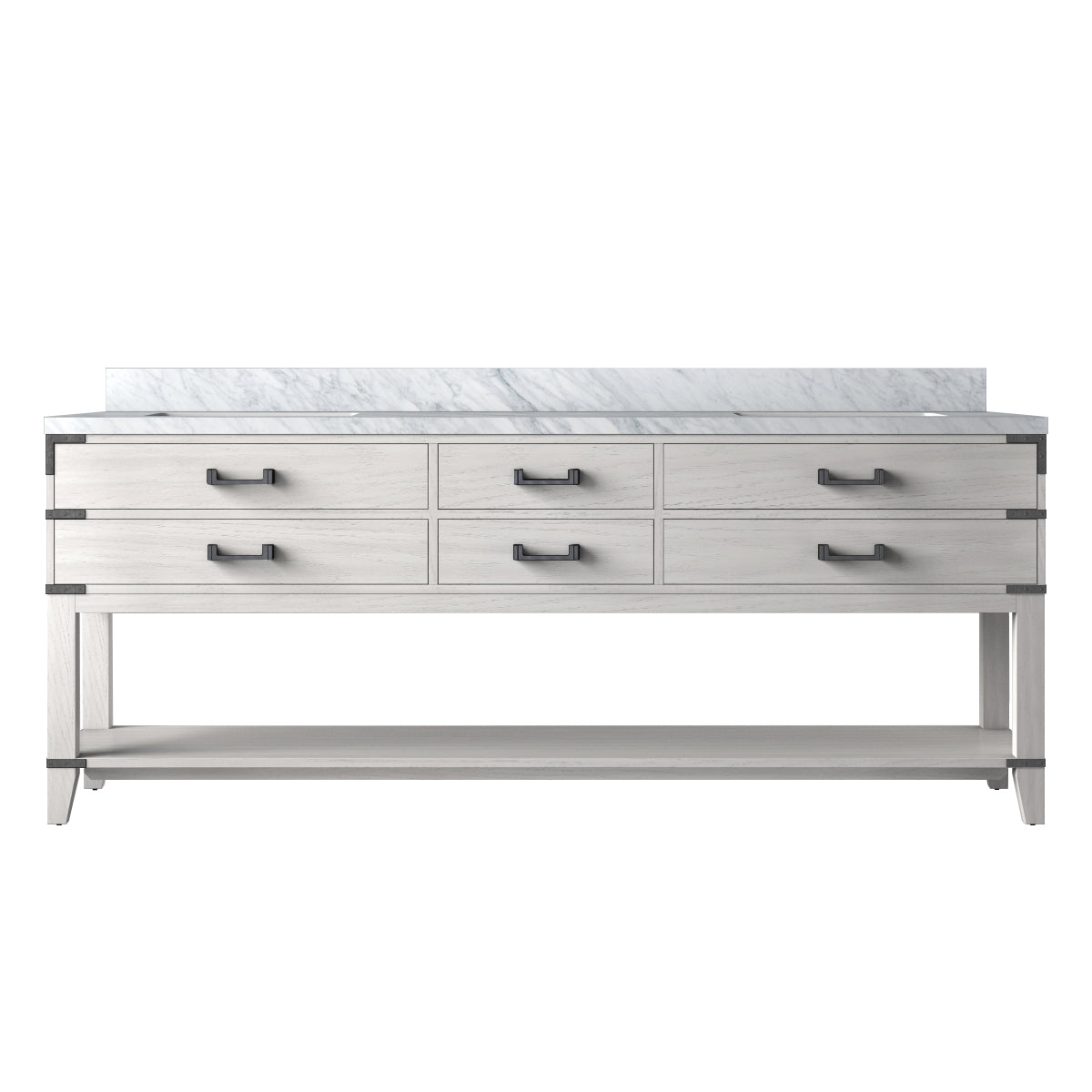 Lexora Norwalk 84 in. White Oak Double Sink Bath Vanity