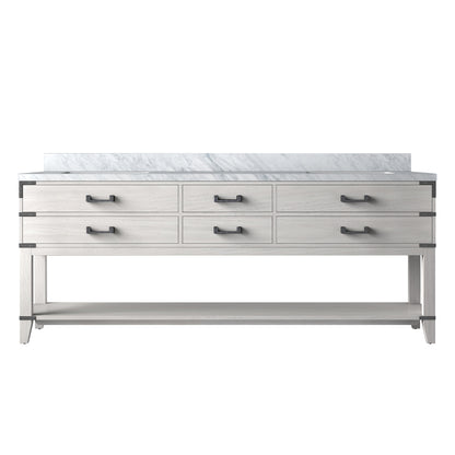 Lexora Norwalk 84 in. White Oak Double Sink Bath Vanity