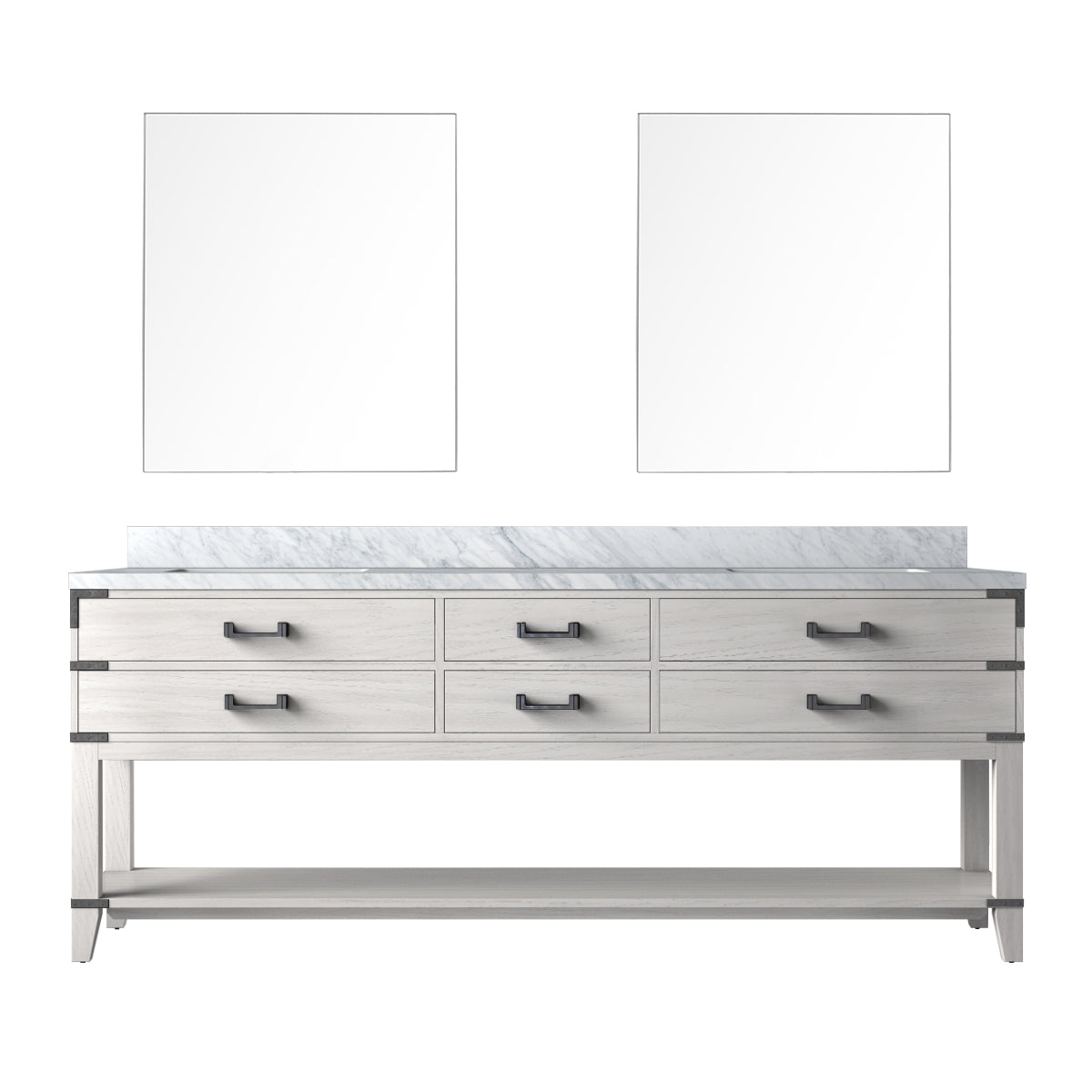 Lexora Norwalk 84 in. White Oak Double Sink Bath Vanity