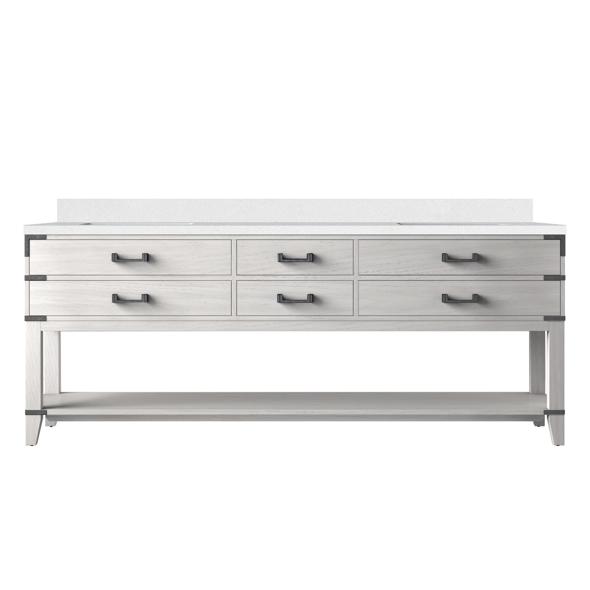 Lexora Norwalk 84 in. White Oak Double Sink Bath Vanity