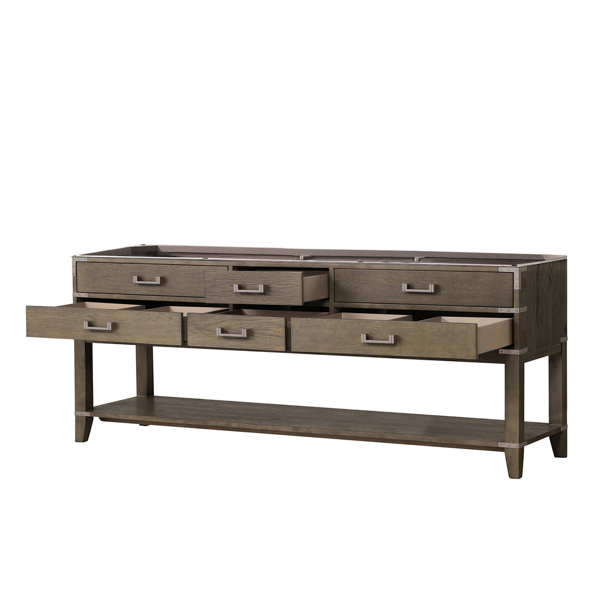 Lexora Norwalk 84 in. Grey Oak Double Sink Bath Vanity