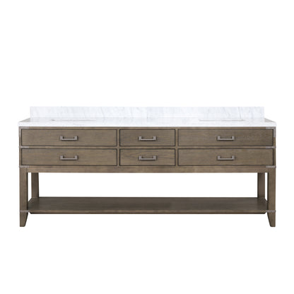 Lexora Norwalk 84 in. Grey Oak Double Sink Bath Vanity