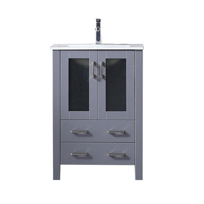 Lexora Volez 24 in. Dark Grey Single Sink Bath Vanity