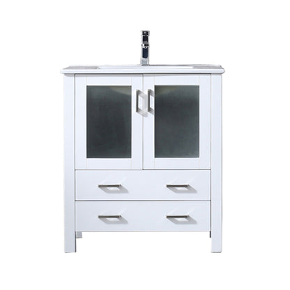 Lexora Volez 30 in. White Single Sink Bath Vanity