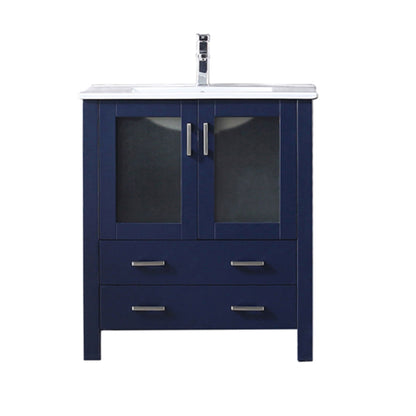 Lexora Volez 30 in. Navy Blue Single Sink Bath Vanity