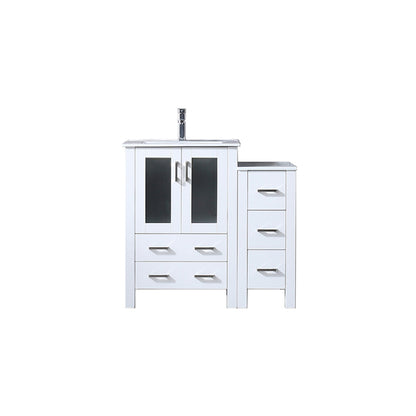 Lexora Volez 36 in. White Single Sink Bath Vanity