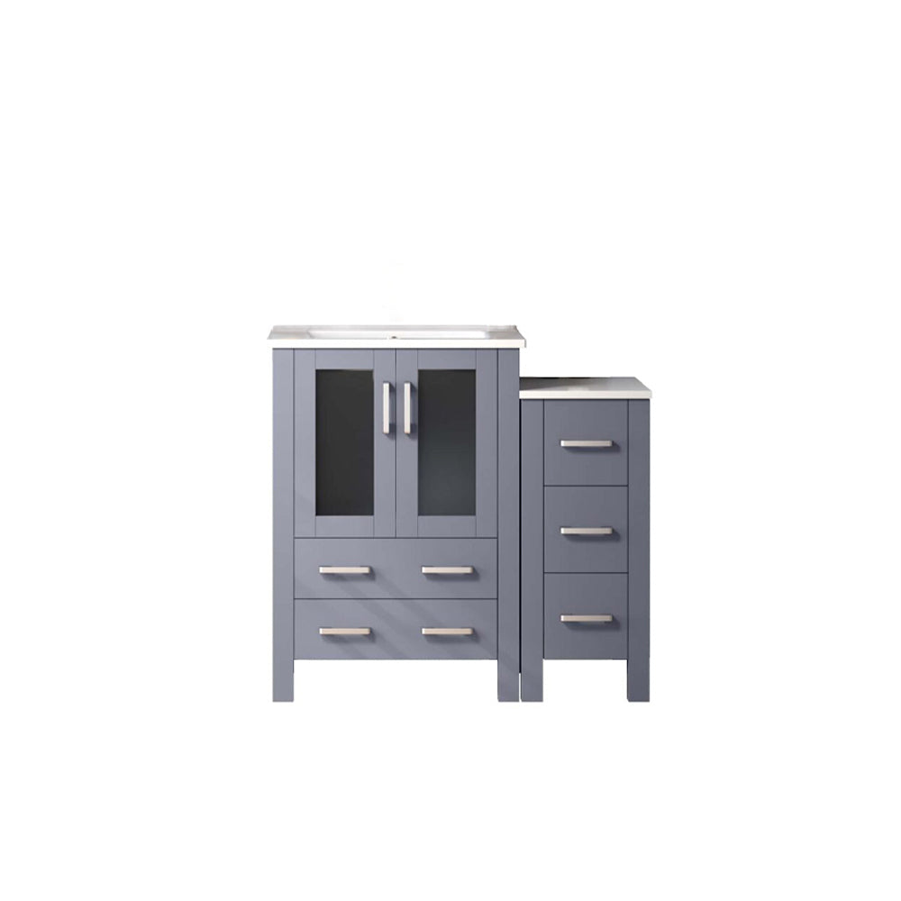 Lexora Volez 36 in. Dark Grey Single Sink Bath Vanity