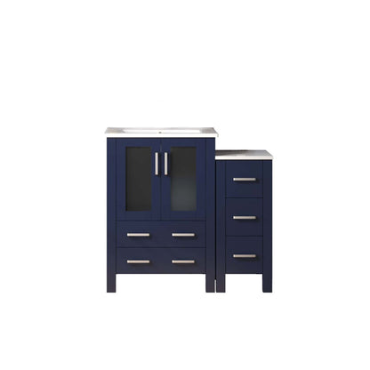 Lexora Volez 36 in. Navy Blue Single Sink Bath Vanity