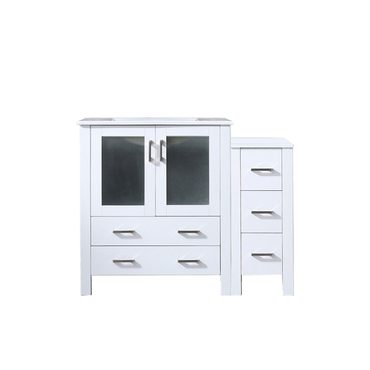 Lexora Volez 42 in. White Single Sink Bath Vanity