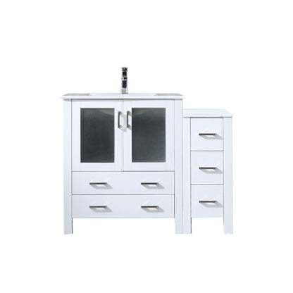Lexora Volez 42 in. White Single Sink Bath Vanity