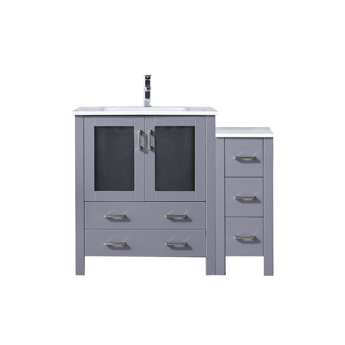 Lexora Volez 42 in. Dark Grey Single Sink Bath Vanity