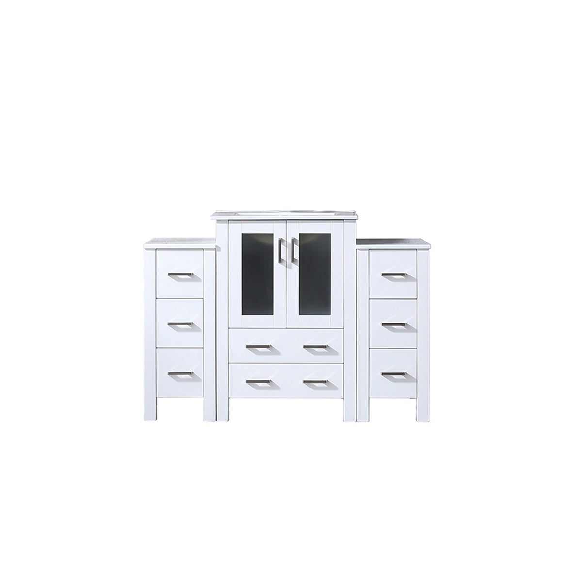 Lexora Volez 48 in. White Single Sink Bath Vanity