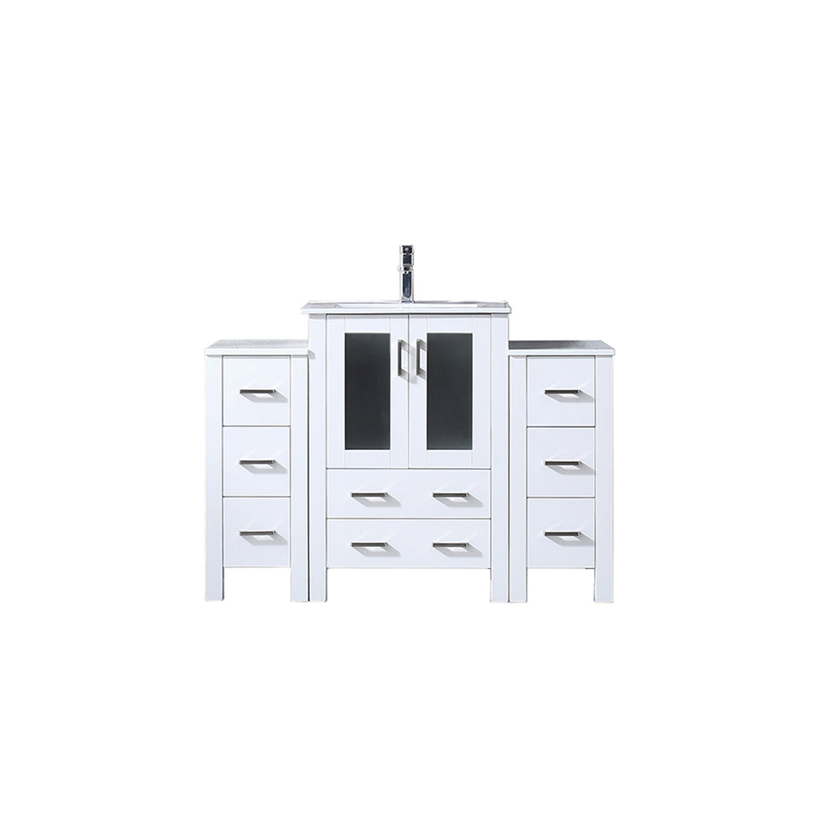 Lexora Volez 48 in. White Single Sink Bath Vanity