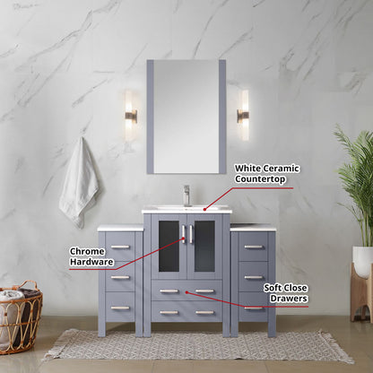 Lexora Volez 48 in. Dark Grey Single Sink Bath Vanity