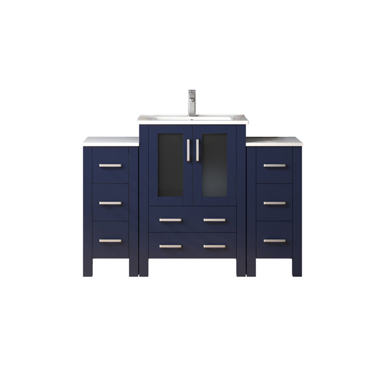 Lexora Volez 48 in. Navy Blue Single Sink Bath Vanity