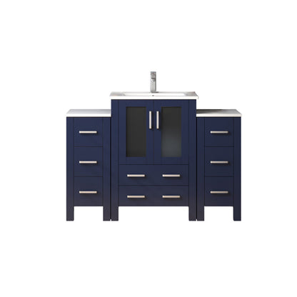 Lexora Volez 48 in. Navy Blue Single Sink Bath Vanity