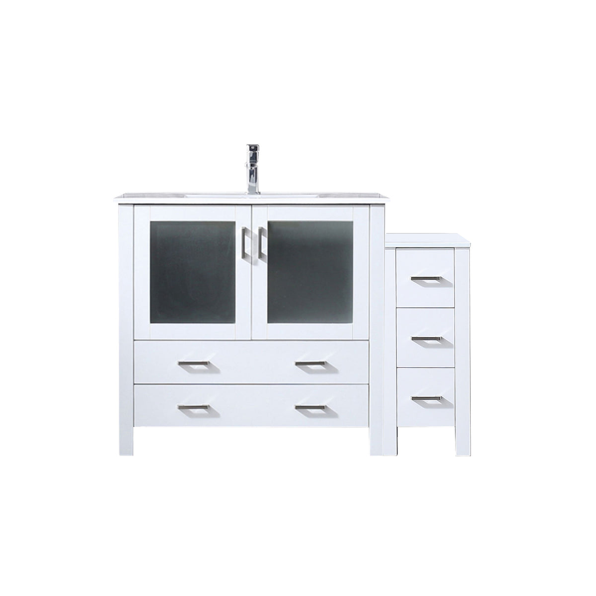 Lexora Volez 48 in. White Single Sink Bath Vanity