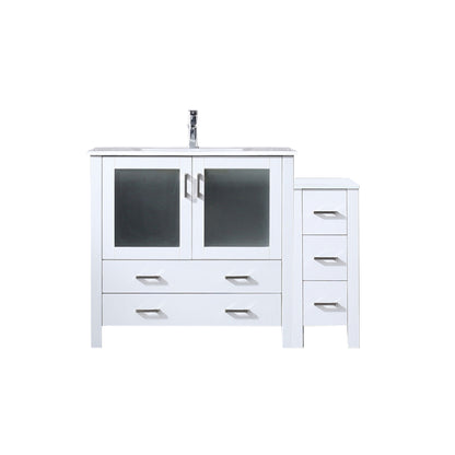 Lexora Volez 48 in. White Single Sink Bath Vanity