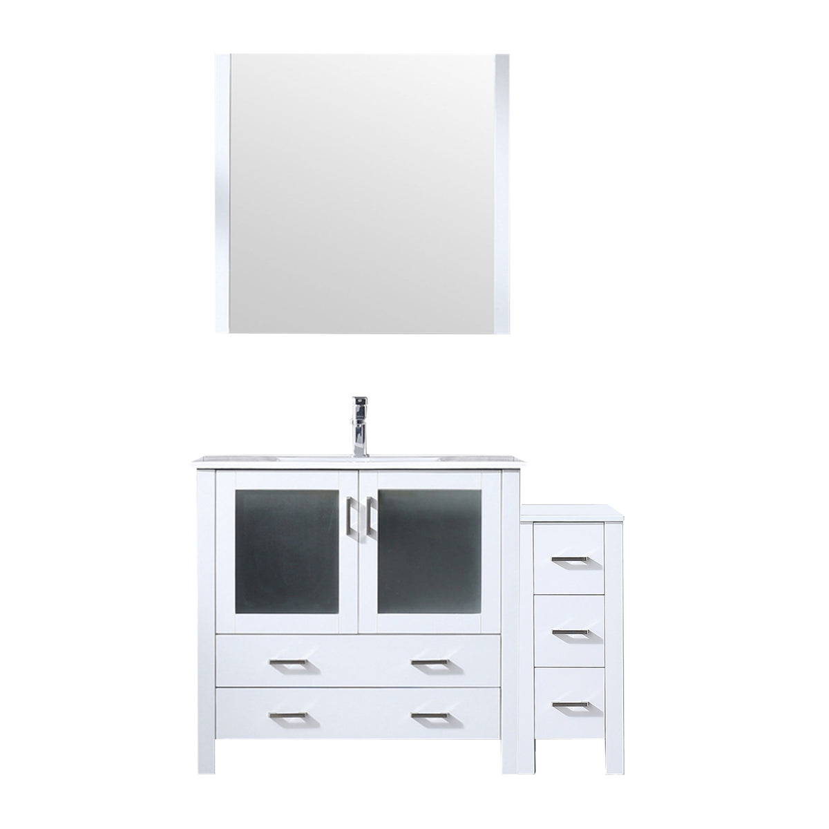 Lexora Volez 48 in. White Single Sink Bath Vanity