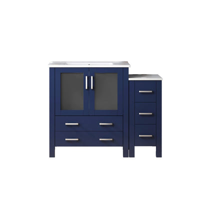 Lexora Volez 48 in. Navy Blue Single Sink Bath Vanity