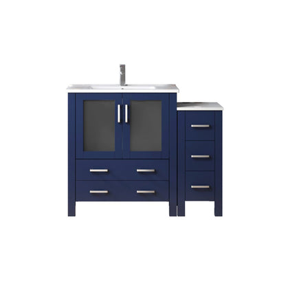 Lexora Volez 48 in. Navy Blue Single Sink Bath Vanity