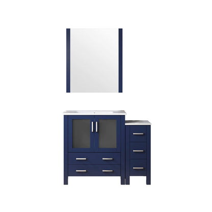 Lexora Volez 48 in. Navy Blue Single Sink Bath Vanity