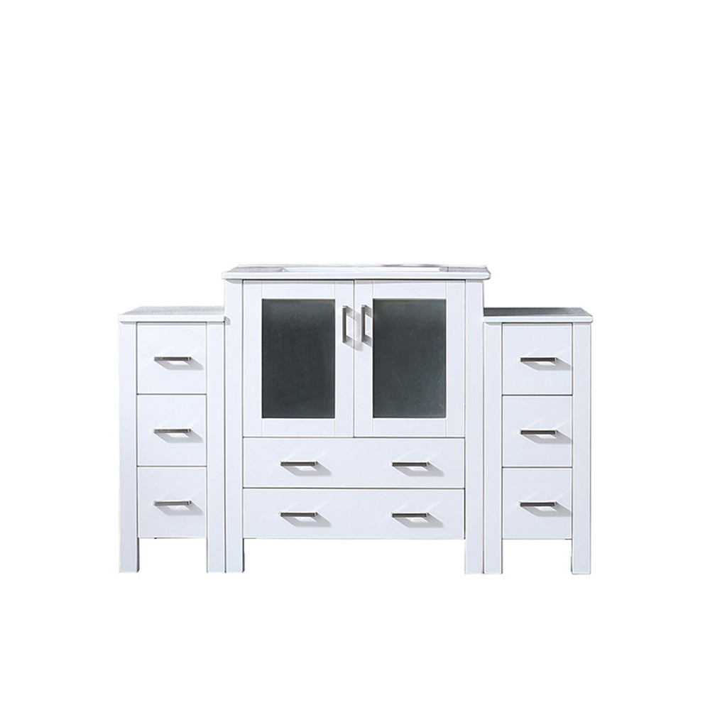 Lexora Volez 54 in. White Single Sink Bath Vanity
