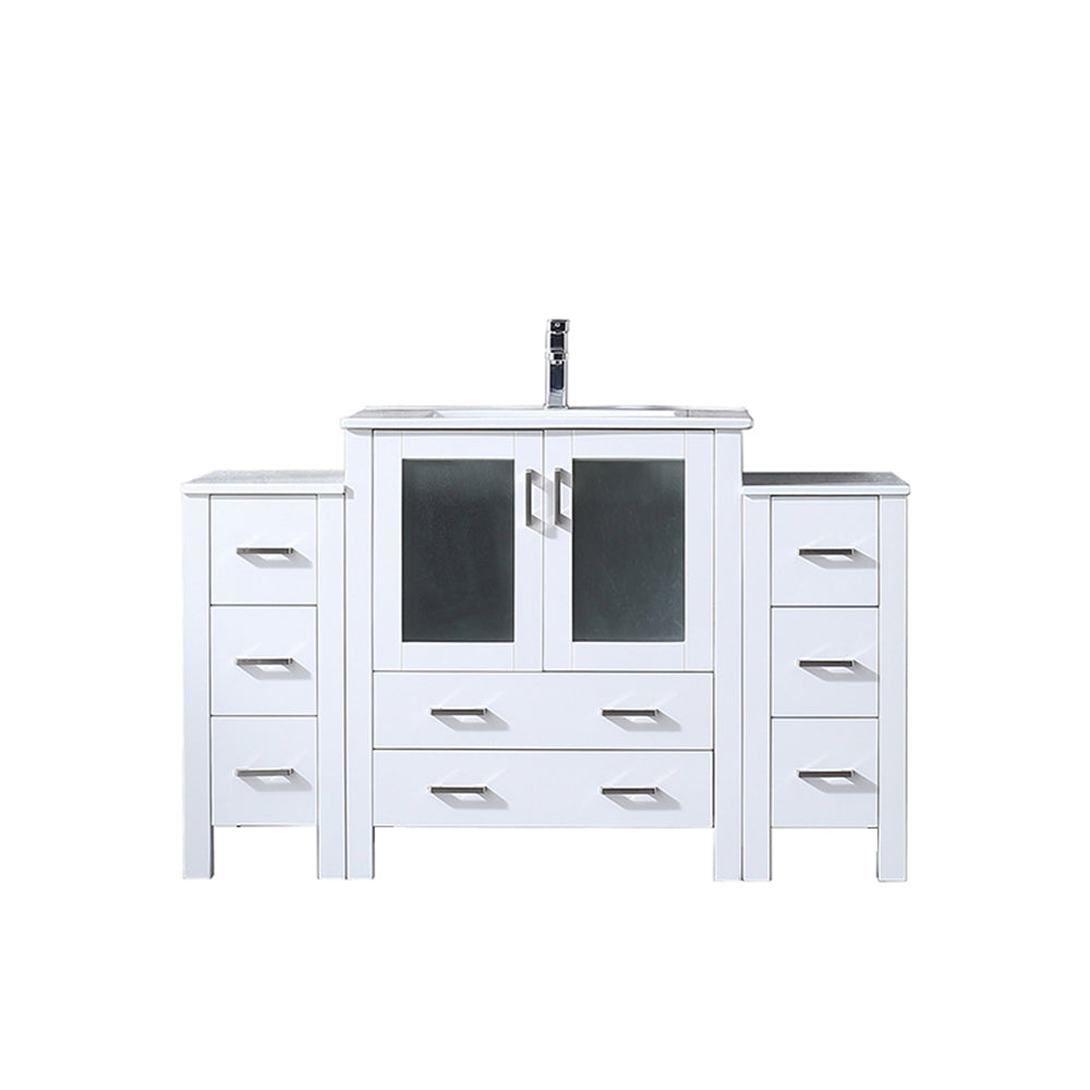 Lexora Volez 54 in. White Single Sink Bath Vanity