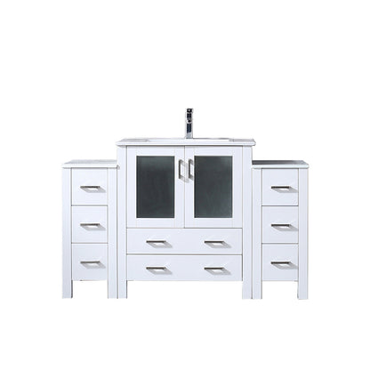 Lexora Volez 54 in. White Single Sink Bath Vanity