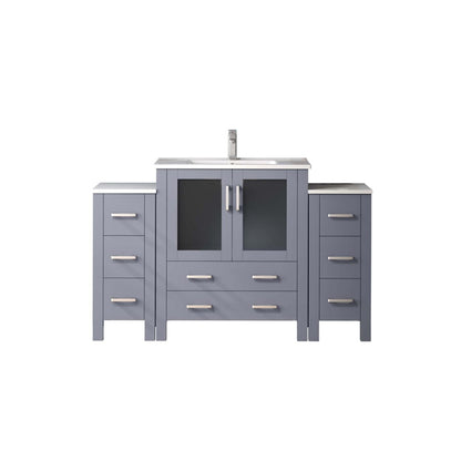Lexora Volez 54 in. Dark Grey Single Sink Bath Vanity