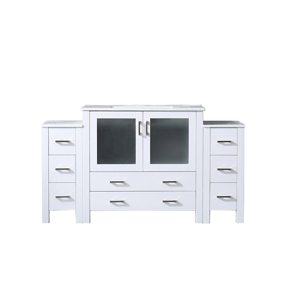 Lexora Volez 60 in. White Single Sink Bath Vanity