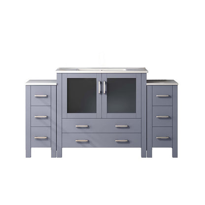 Lexora Volez 60 in. Dark Grey Single Sink Bath Vanity