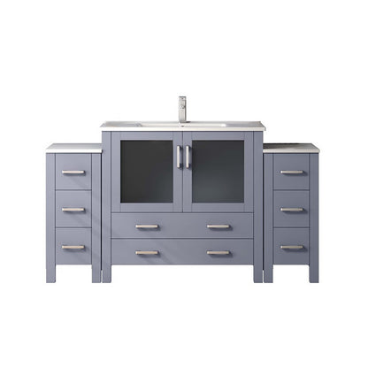 Lexora Volez 60 in. Dark Grey Single Sink Bath Vanity