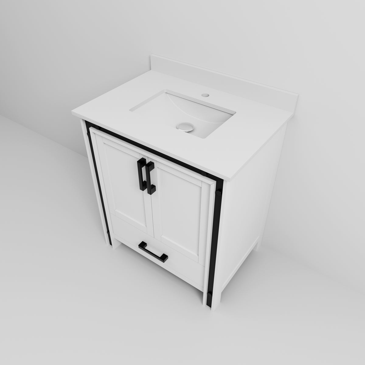 Lexora Ziva 30 in. White Single Sink Bath Vanity