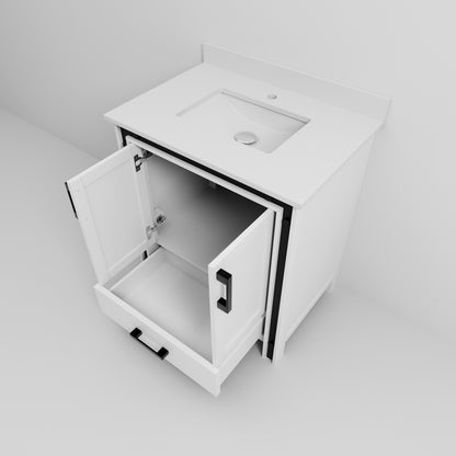 Lexora Ziva 30 in. White Single Sink Bath Vanity
