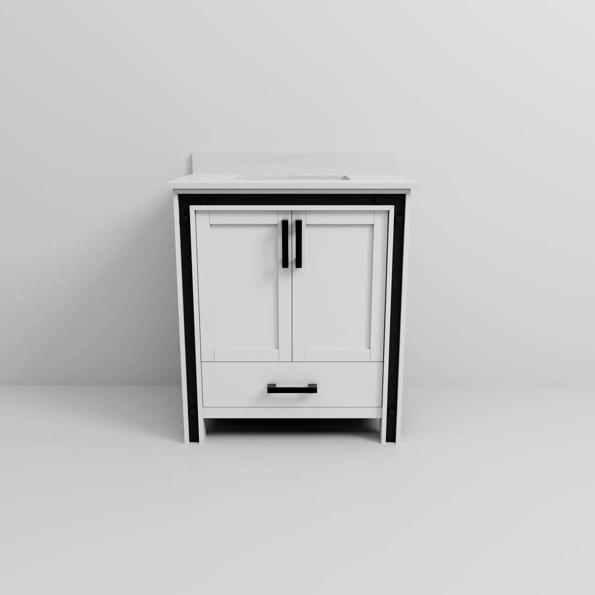 Lexora Ziva 30 in. White Single Sink Bath Vanity