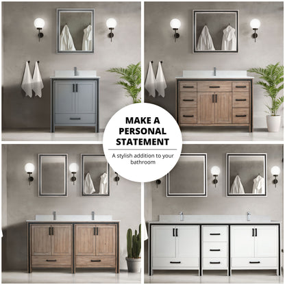 Lexora Ziva 30 in. White Single Sink Bath Vanity