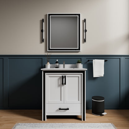 Lexora Ziva 30 in. White Single Sink Bath Vanity