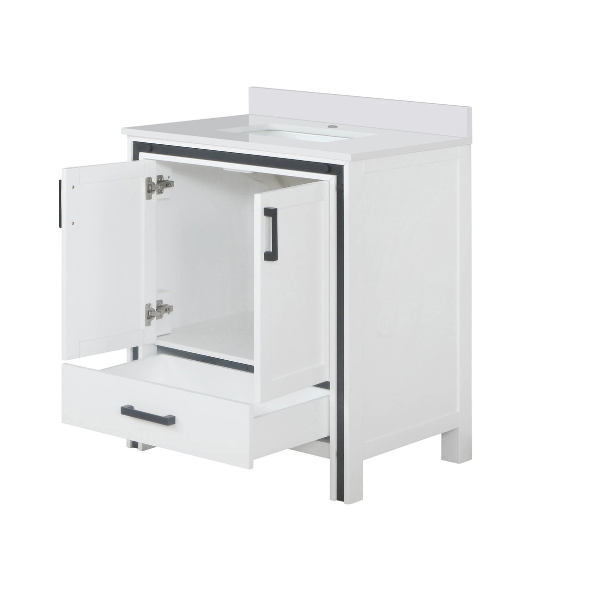 Lexora Ziva 30 in. White Single Sink Bath Vanity