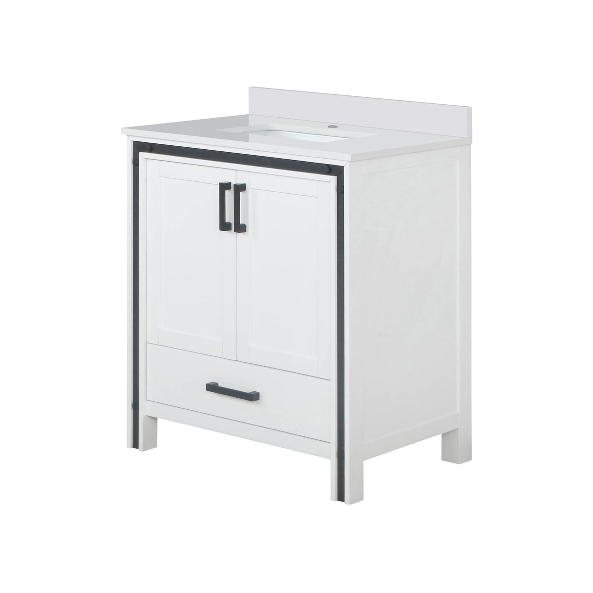 Lexora Ziva 30 in. White Single Sink Bath Vanity