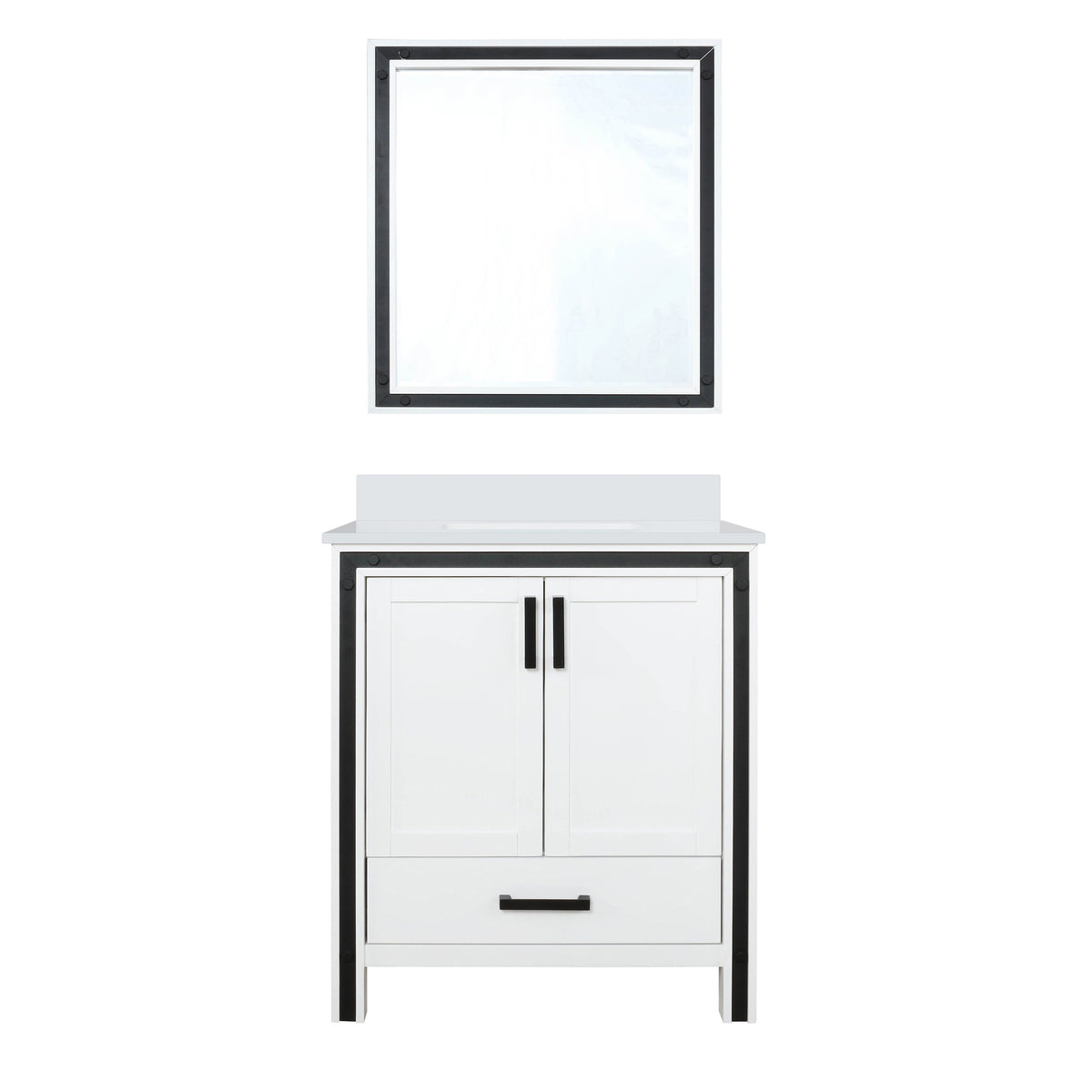 Lexora Ziva 30 in. White Single Sink Bath Vanity