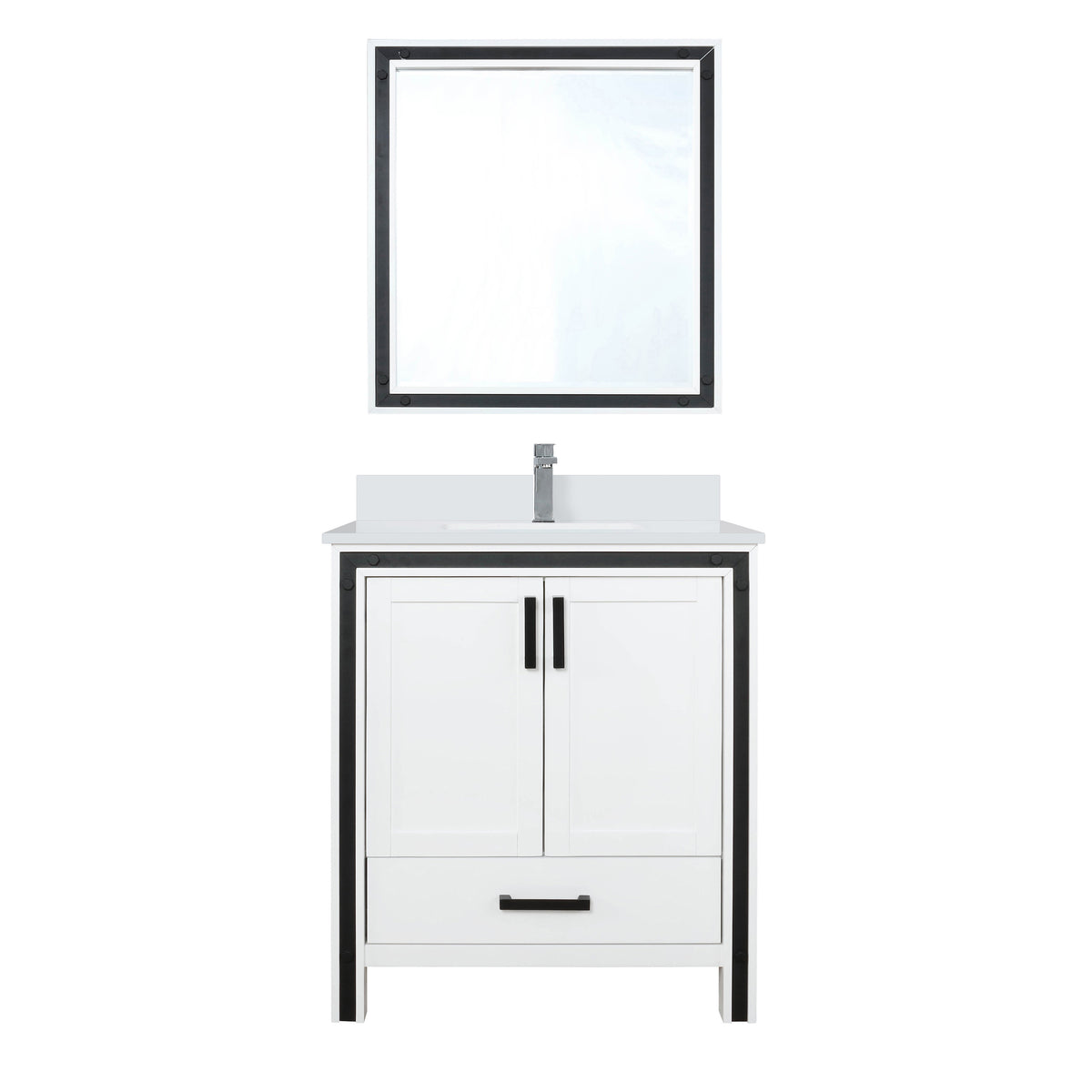 Lexora Ziva 30 in. White Single Sink Bath Vanity