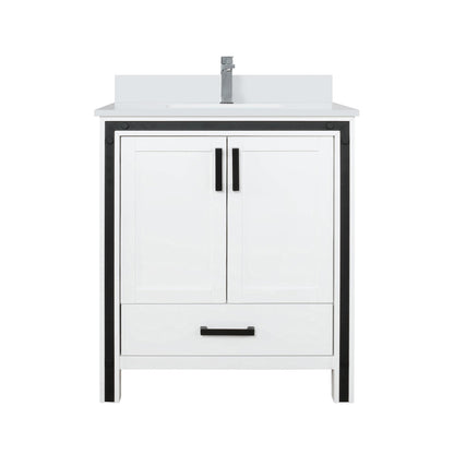Lexora Ziva 30 in. White Single Sink Bath Vanity
