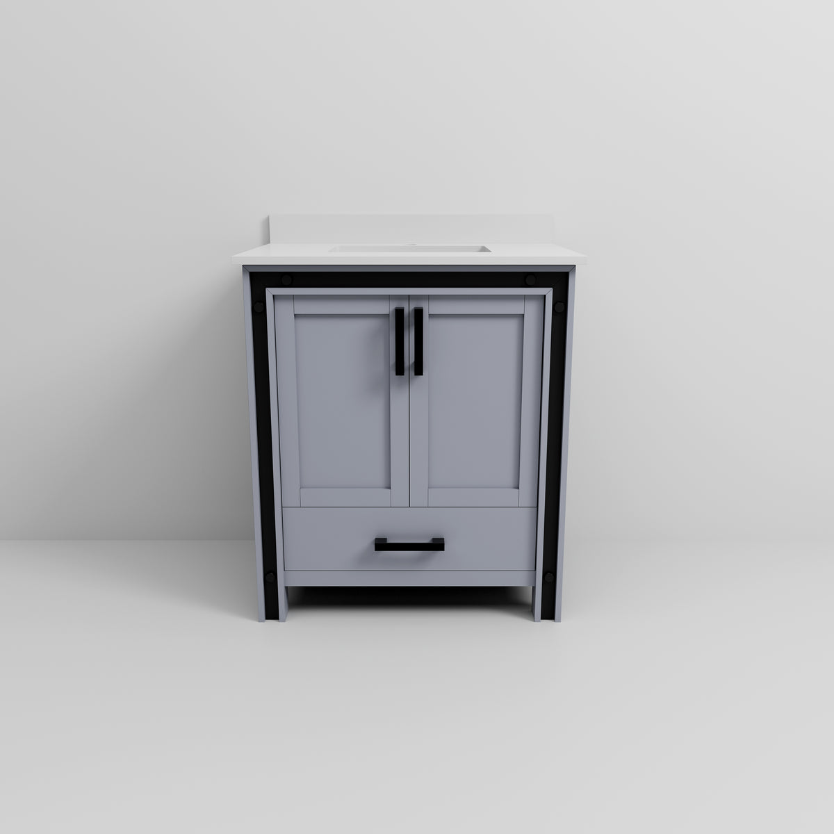 Lexora Ziva 30 in. Dark Grey Single Sink Bath Vanity